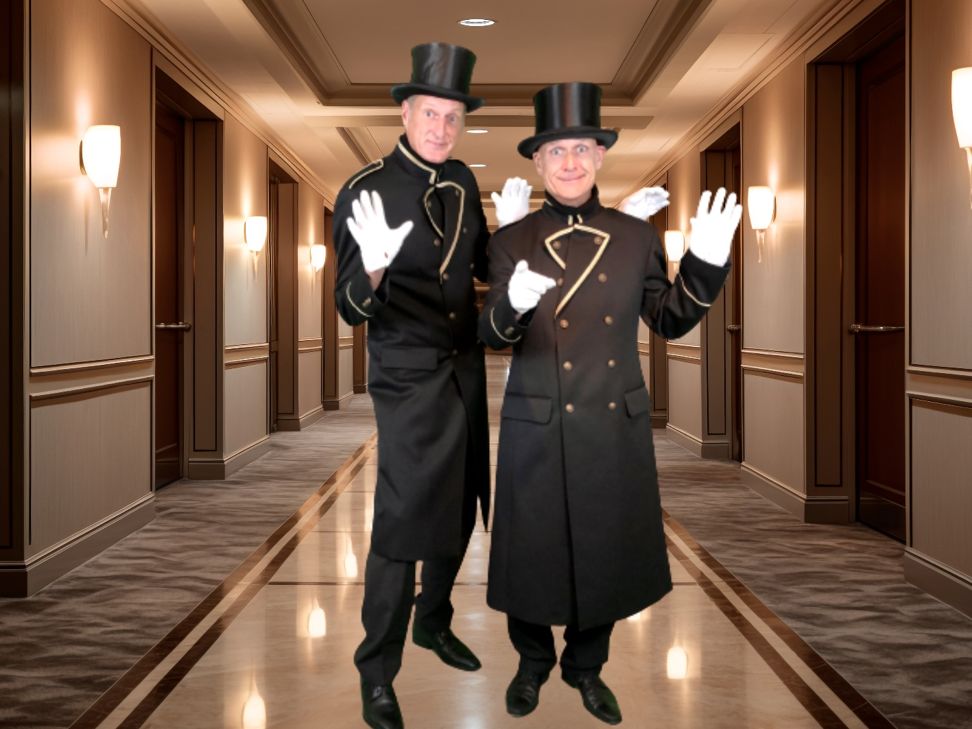 Die Doormen von EventComedy begrüßen und koordinieren. 